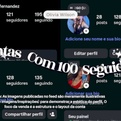 CONTAS DE INSTAGRAM FEMININA COM 100 SEGUIDORES