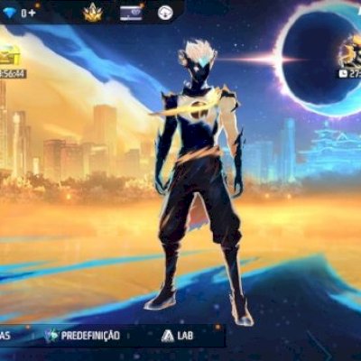 Conta free fire com conjunto mítico do eclipse