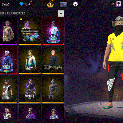 💲💲Conta De Free Fire Gemada, ANGELICAL VERMELHA E VERDE, AVENTUREIRO💲💲