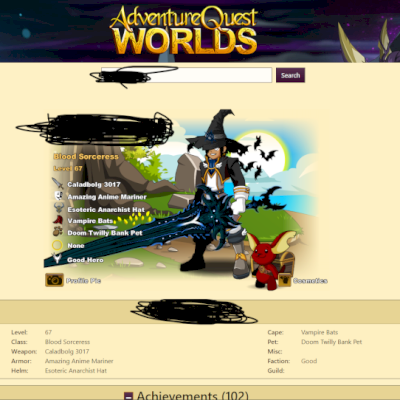 Conta AQW 2012. Badges Raras.