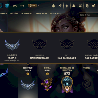 Prata 2 com TODOS os Champs e 257 Skins ( JG / SUP / MID ) - ( Nivel 615 )