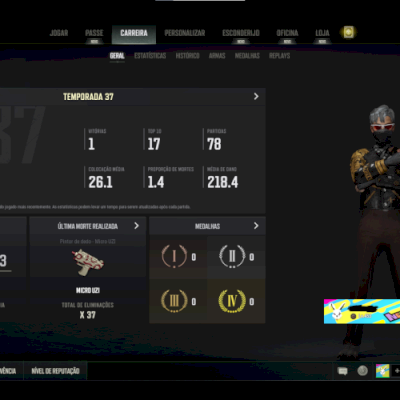 🟢 VENDA DE CONTA PUBG – LEVEL 481 | 965 HORAS | SKIN RARA & PROGRESSIVA