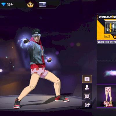 Conta free fire com punho unicórnio!!!