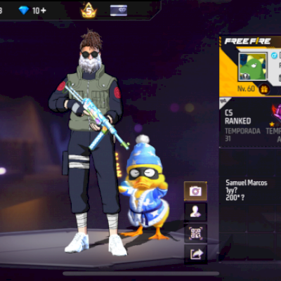 Conta free fire gemada