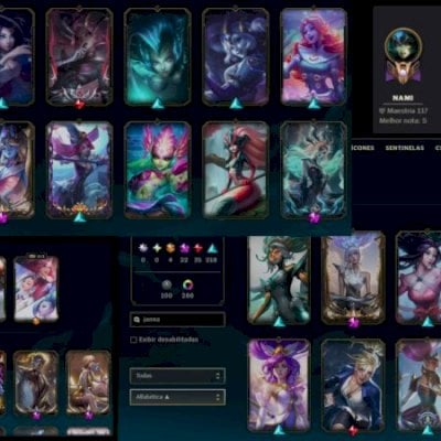 CONTA +12 ANOS LEAGUE OF LEGENDS - MAIN SUPORTE MUITO BOA! NAMI/AHRI SANTUÁRIO