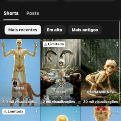 Canal do YouTube 1.300 inscritos