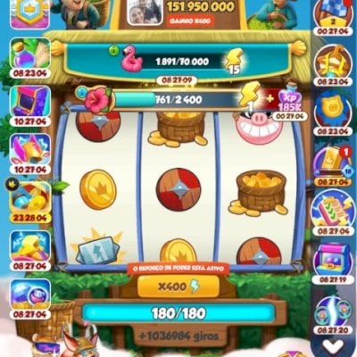 Coin master 1 milhão de giros