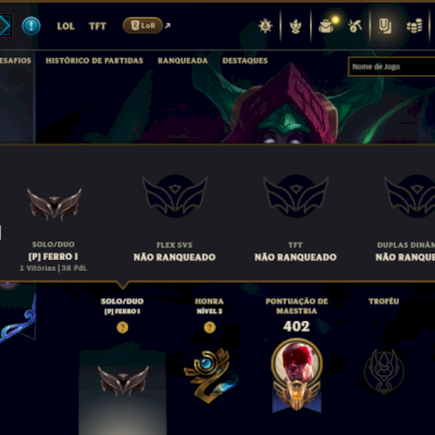 Ferro 1 com 150 Champs e 150 Skins ( ADC / MID / TOP )