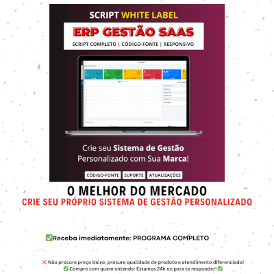 Scripts White Label para Sistema de Gestão SaaS - 100% personalizavel!