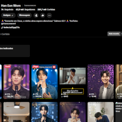 PERSONA COREANO NICHO MÚSICA GOSPEL 62 MIL SEGUIDORES