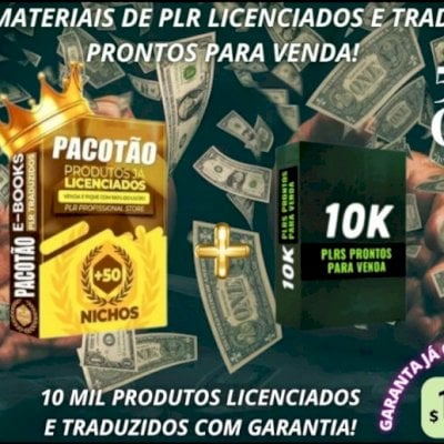 10K +2500 + Brinde De Materiais Plr Licenciados E Traduzidos