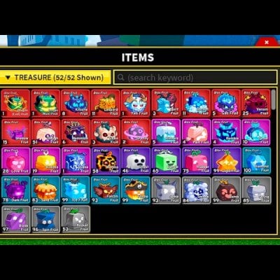 Frutas via treid blox fruits, a mais barato do mercado