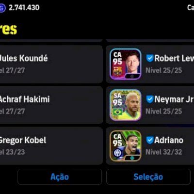 Conta efootball mobile+3100 pontos
