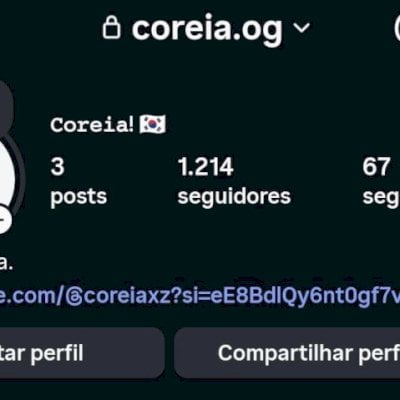 Conta de Instagram com 1300 seguidores.