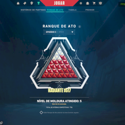 CONTA ATIVA DESDE 2020 (BETA ), RADIANTE, 500 GASTOS EM SKINS + PASSES Valorant