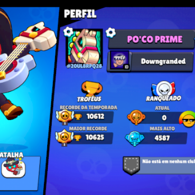 Conta com 10.000 Troféus e Brawlers Lendários