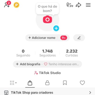CONTA TIK TOK 1,7K DE SEG E 2,2K DE CURT (SHOP ATIVO) (CONTAS TIK TOK SHOP)