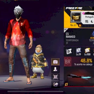 CONTA DE FREE FIRE GEMADA LVL 67 +7K DE LIKES