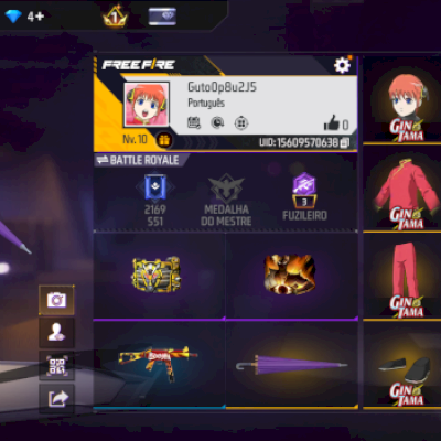 Conta free fire com skin kagura+Winchester (500 Dimas gasto)