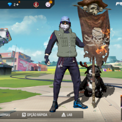 Conta com bandeirão e barbinha