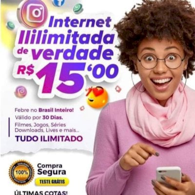 INTERNET ILIMITADA PARA SEU CELULAR ANDROID