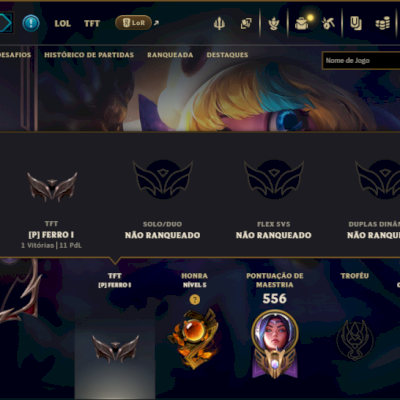 Unranked com TODOS os Champs e 156 Skins +1 Prestigio ( TOP / ADC / MID / JG )