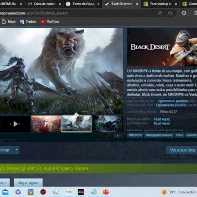 Conta da Steam com o jogo Black Desert (base)