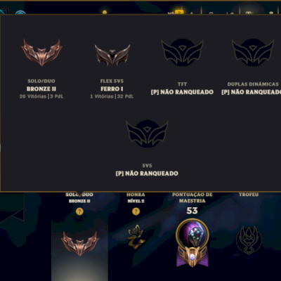 Bronze 2 com 90 Champs e 44 Skins