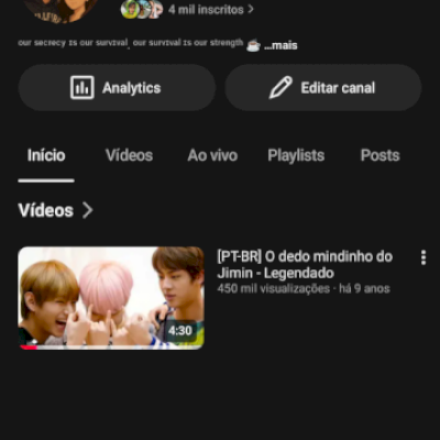 Canal com 4k