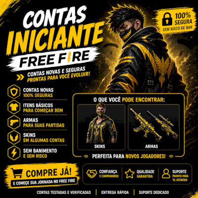 Contas free fire diferentes níveis