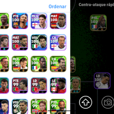 Conta top de efootbal com alguns épico