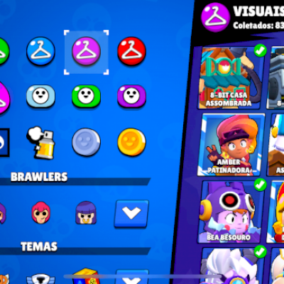 Conta no lendário com todos os brawlers, 4 skins de hiper,