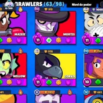 CONTA BRAWL STARS 18K + SHELLY ESTELAR (!!!) + SKIN MORTIS HYPERCHARGE (!!!)