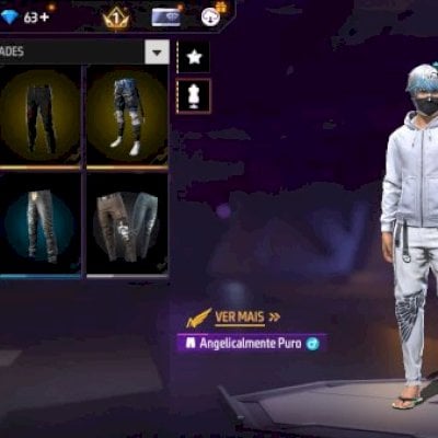 Conta free fire  com Angélical Branca