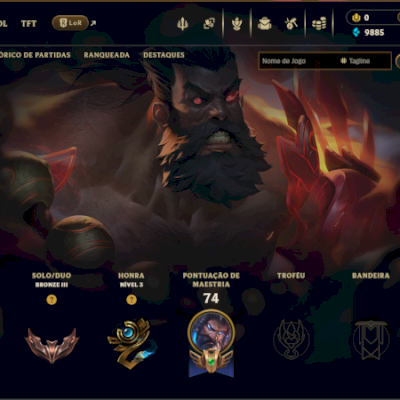 acc de lol no lvl41 (Bronze 3) upada a mão