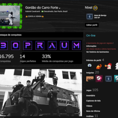 CONTA STEAM (PESSOAL)