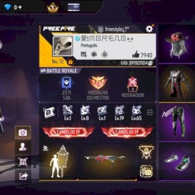 CONTA DE FREE FIRE TOP COM ANGELICAL RADIOATIVA/ BANDEIRÃO/ PASSE MANO MAX/ E +