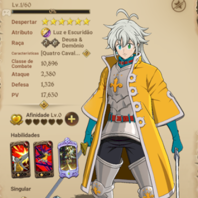 Conta 7ds global mid game 7m de cc com vários personagens de colab