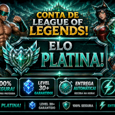 [ENTREGA AUTOMÁTICA] CONTA LOL PLATINA, 11 SKINS, 30K EA, HONRA 5, LVL 35
