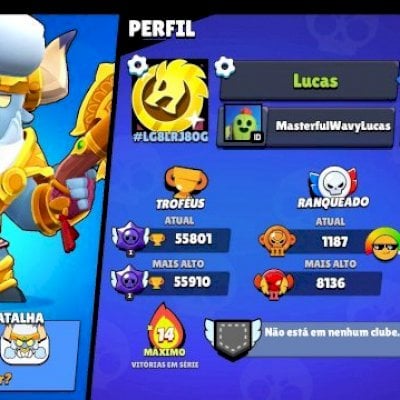 Conta principal 5 Anos-115 Skins-21 Hiper- 39 Brawlers maximizado