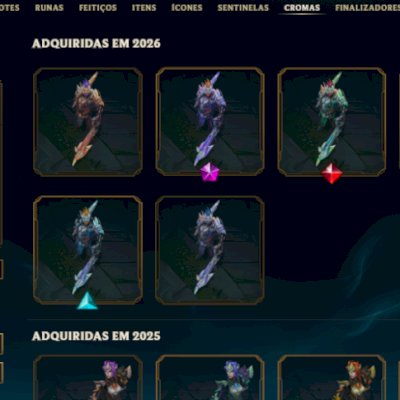 Conta LoL Mestre 120 PDL (Peak 280 PDL), 24 Skins, 111K Essencias, Full Acesso