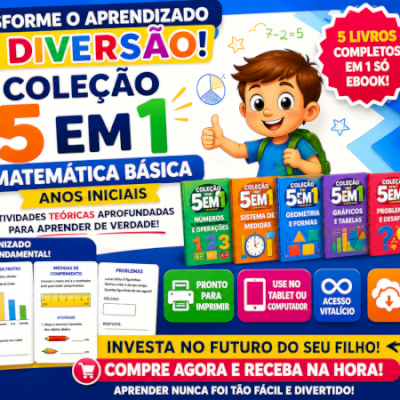 📘✨ COLEÇÃO 5 EM 1 MATEMÁTICA BÁSICA | ANOS INICIAIS ✨📘