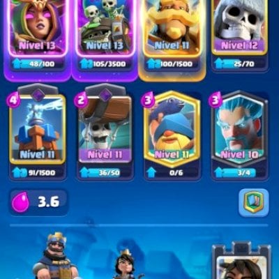 Conta Clash Royale 8000 mil troféus , evo da bruxa e barril esqueleto