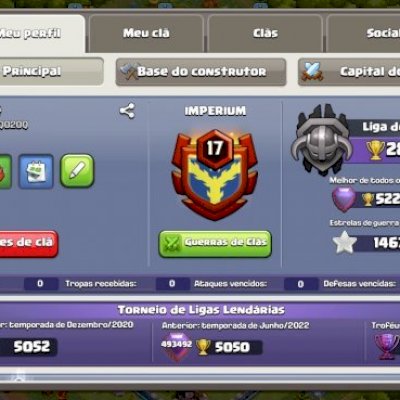 Cv 15 Quase Full Lider de Clan nivel 17 // 8 anos de conta com decoraçoes Raras