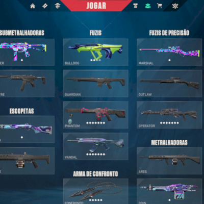 conta com skin de valorant