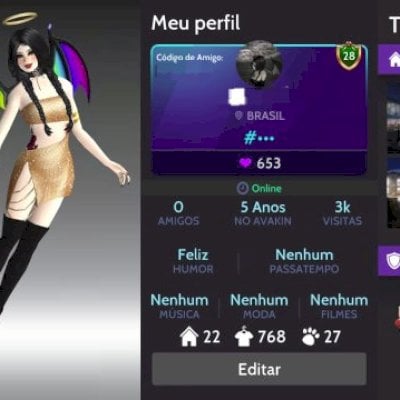 Conta avk feminina, level 28.