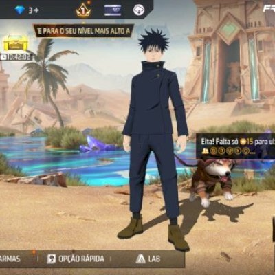 🚀 Vendo Conta Free Fire Nível 44 com Emote Jujutsu Kaisen e Skins.