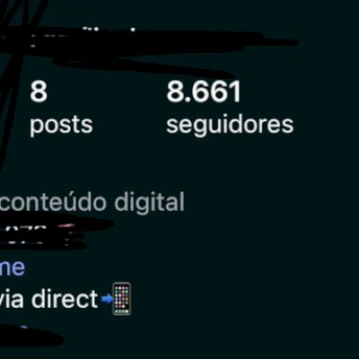 Conta Instagram com 8600 seguidores