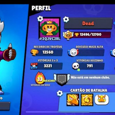 CONTA ANTIGA, MUITAS SKINS, 12K500 TROFÉUS