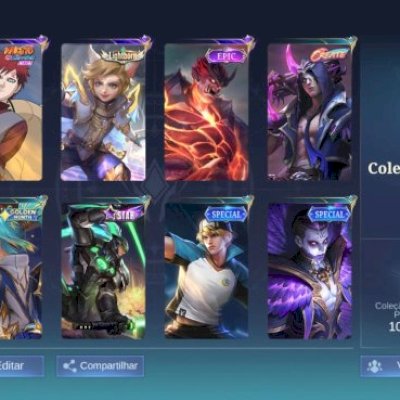 CONTA EPICO 5 E 50 HERÓIS E 36 SKINS